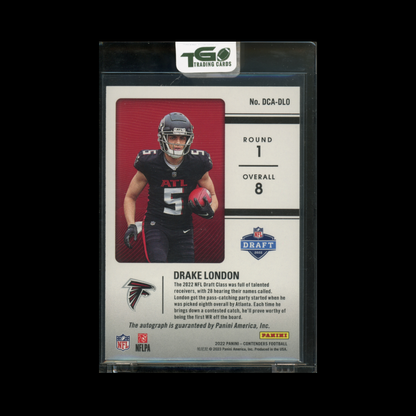 Drake London 2022 Panini Contenders Football Draft Class Autograph 2/22